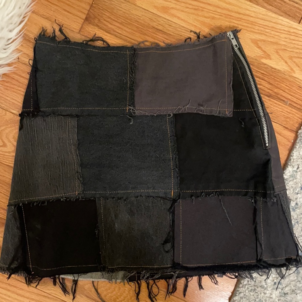 nasty gal denim skirt